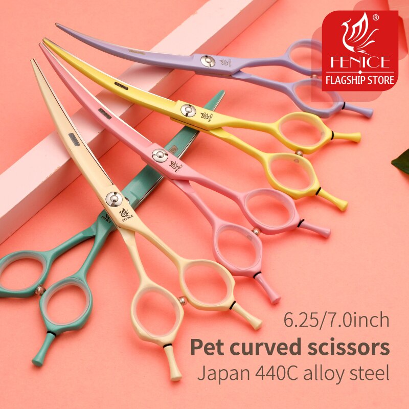 Professional Curved Pet Grooming Scissors