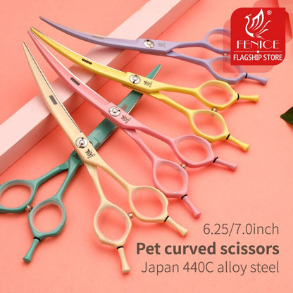 Professional Curved Pet Grooming Scissors