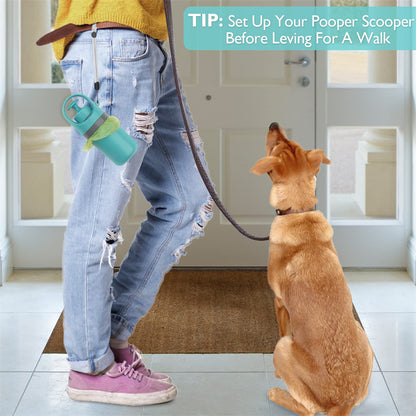 PORTABLE LIGHTWEIGHT DOG POOP SCOOPER WITH POOP BAG DISPENSER