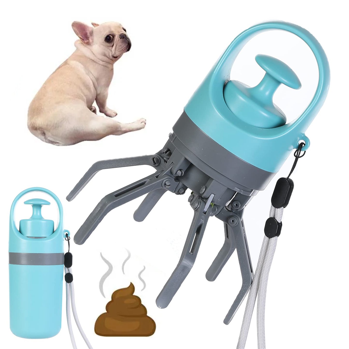 PORTABLE LIGHTWEIGHT DOG POOP SCOOPER WITH POOP BAG DISPENSER