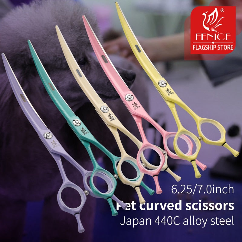 Professional Curved Pet Grooming Scissors