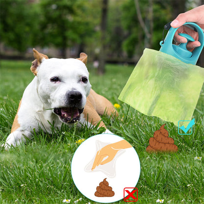 PORTABLE LIGHTWEIGHT DOG POOP SCOOPER WITH POOP BAG DISPENSER